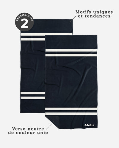 Serviettes de Gym Stripe | Ensemble de 2