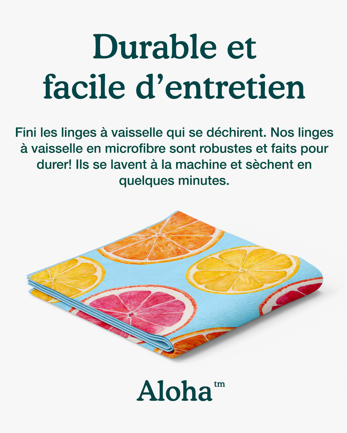 Linges à vaisselle Citrus d'Été | Ensemble de 3