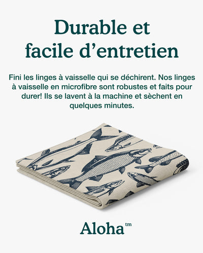 Linges à vaisselle Poisson | Ensemble de 3