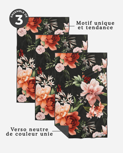 Linges à vaisselle Floral | Ensemble de 3