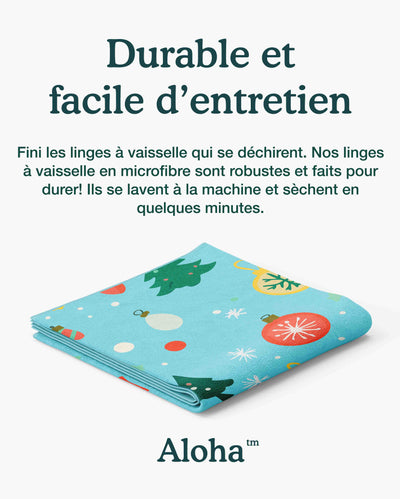 Linges à vaisselle Magie de Noël | Ensemble de 3