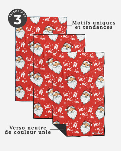 Linges à vaisselle Santa | Ensemble de 3