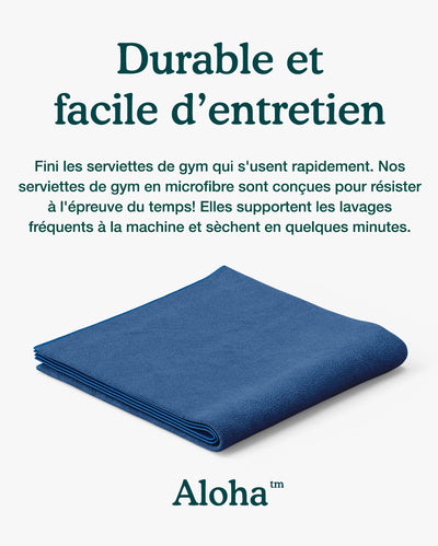 Serviettes de Gym Navy | Ensemble de 2