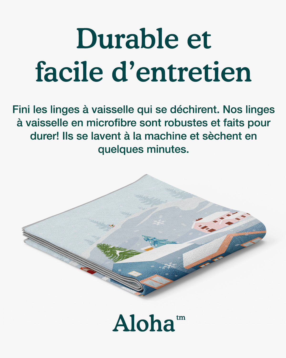 Linges à vaisselle Village | Ensemble de 3