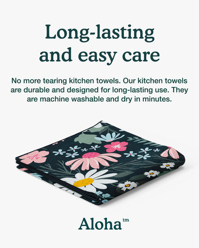 Kitchen Towels Nighttime Garden | Set of 3
