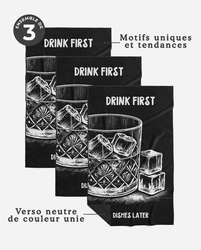 Linges à vaisselle Dishes later | Ensemble de 3