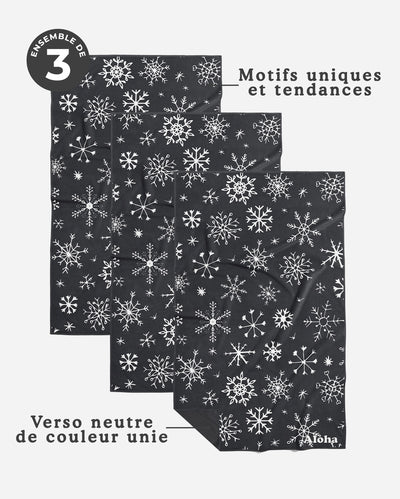 Linges à vaisselle Flocon | Ensemble de 3