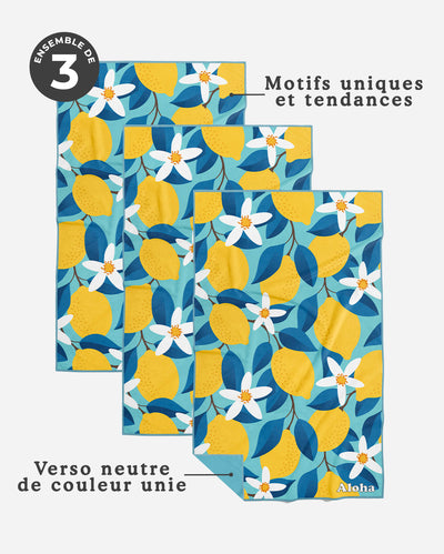 Linges à vaisselle Sunny Lemon | Ensemble de 3