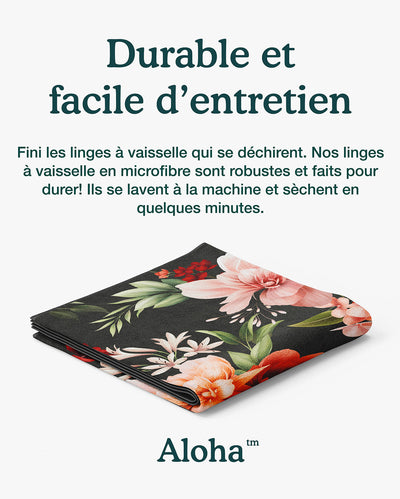 Linges à vaisselle Floral | Ensemble de 3