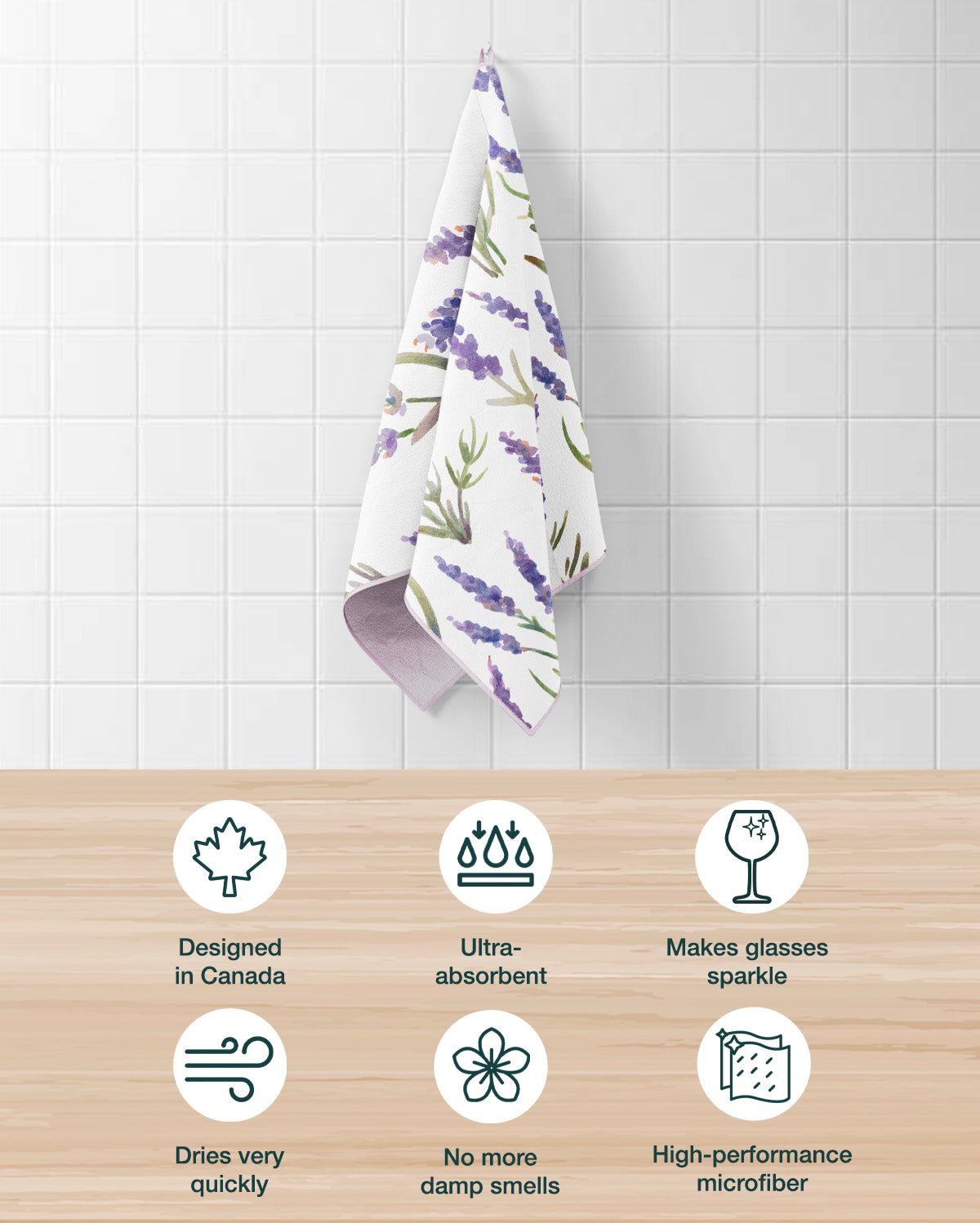Kitchen Towels Lavender | Set of 3