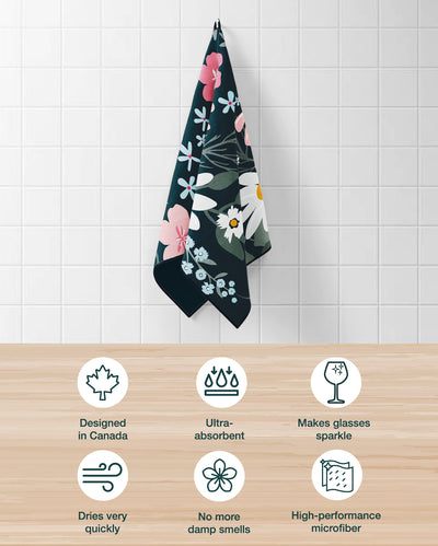 Kitchen Towels Nighttime Garden | Set of 3