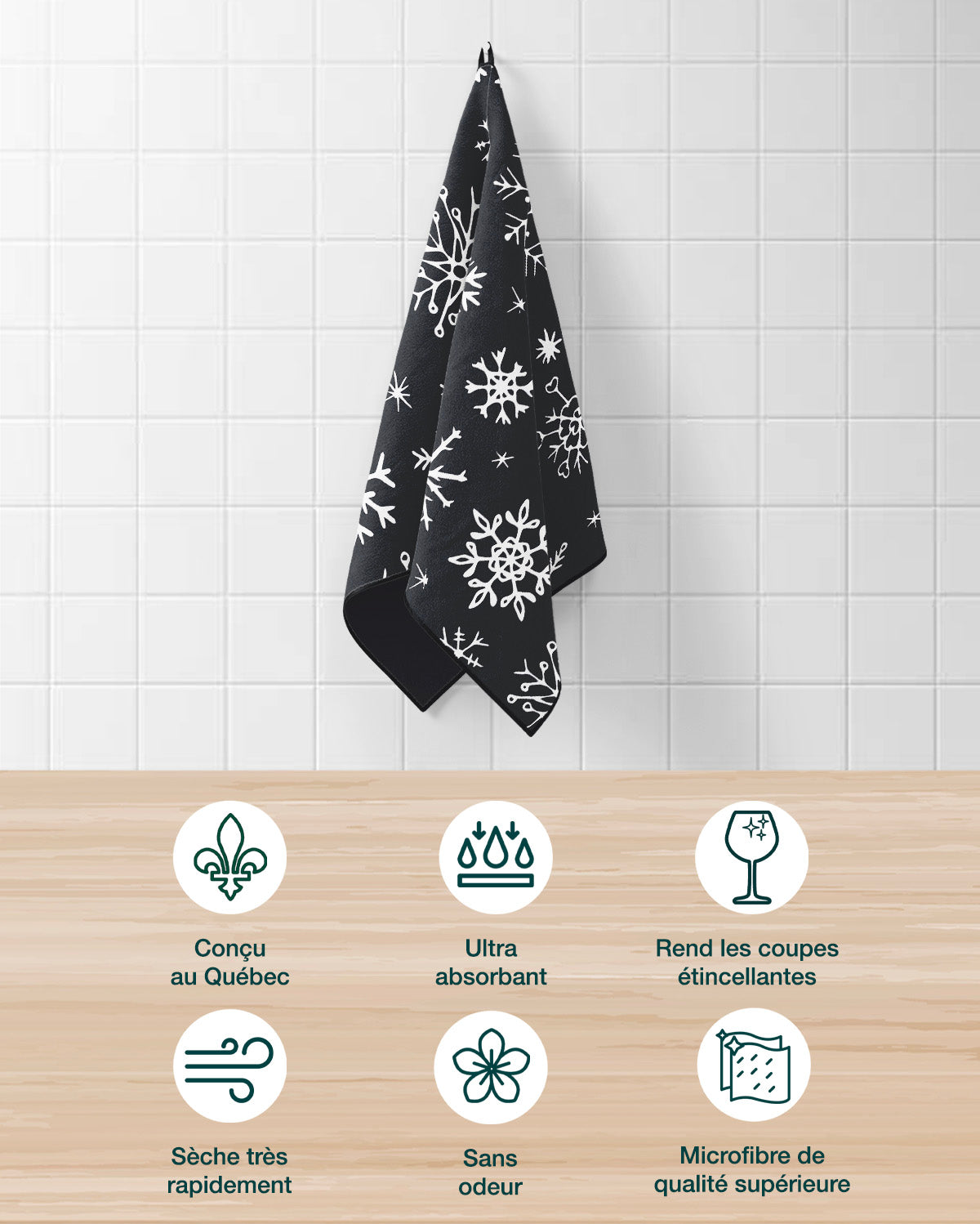 Linges à vaisselle Flocon | Ensemble de 3