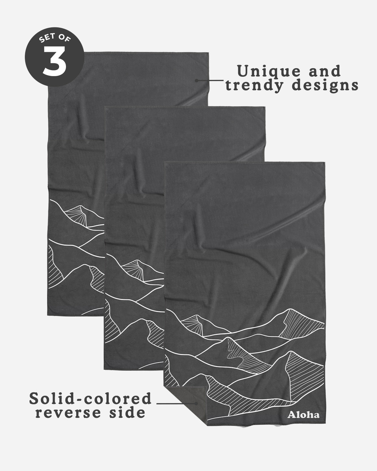 Kitchen Towels Mountain | Set of 3