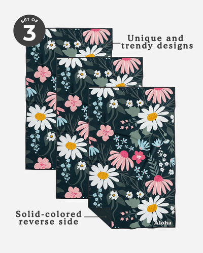 Kitchen Towels Nighttime Garden | Set of 3