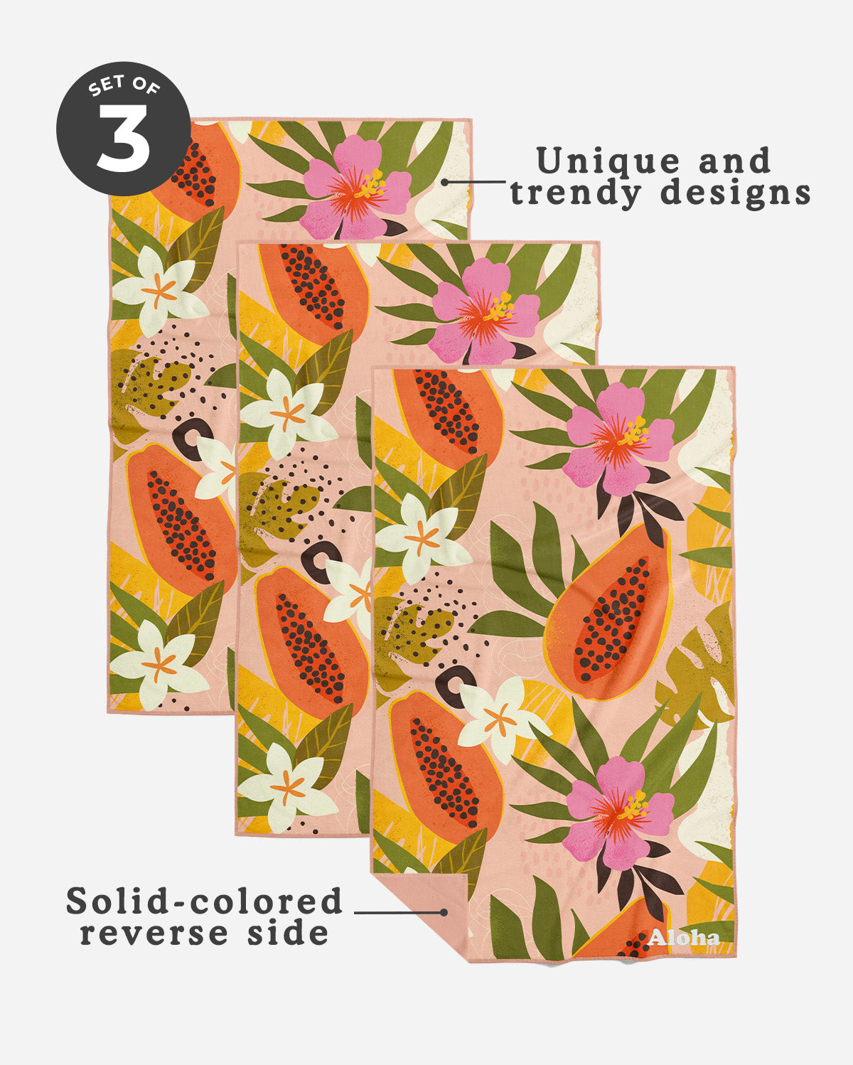 Kitchen Towels Papaya | Set of 3