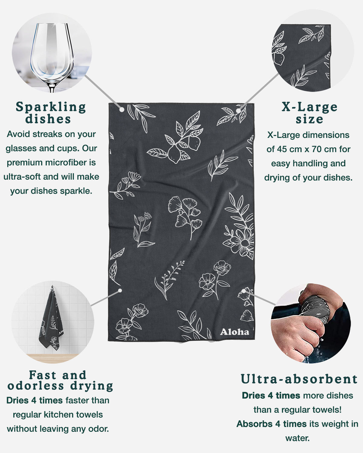Kitchen Towels Garden | Set of 3