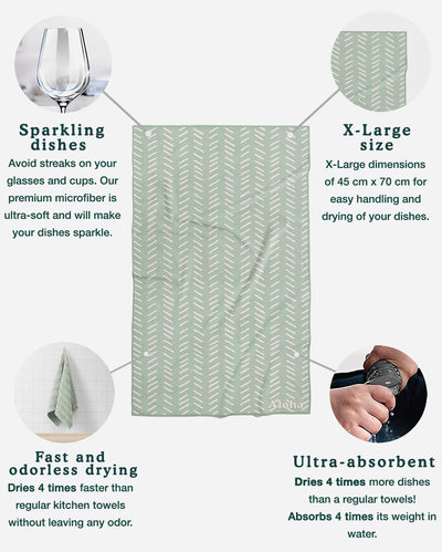Kitchen Towels Matcha | Set of 3