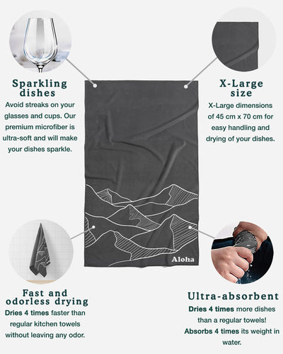 Kitchen Towels Mountain | Set of 3