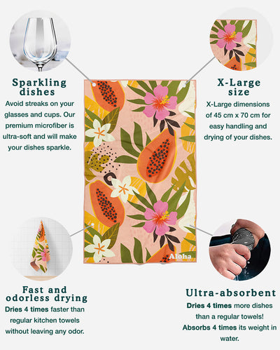 Kitchen Towels Papaya | Set of 3