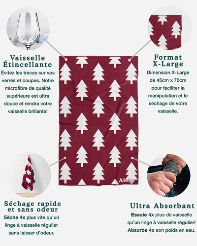Linges à vaisselle Christmas | Ensemble de 3