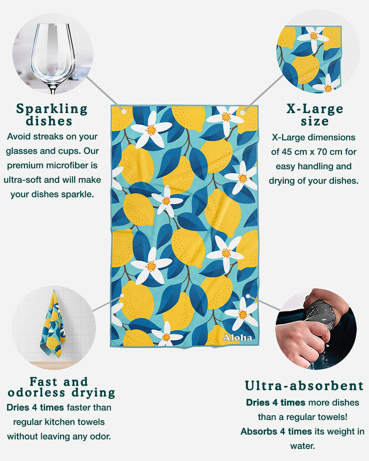 Kitchen Towels Sunny Lemon | Set of 3
