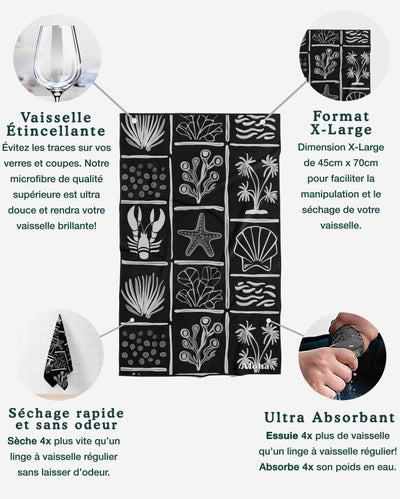 Linges à vaisselle Nautique | Ensemble de 3